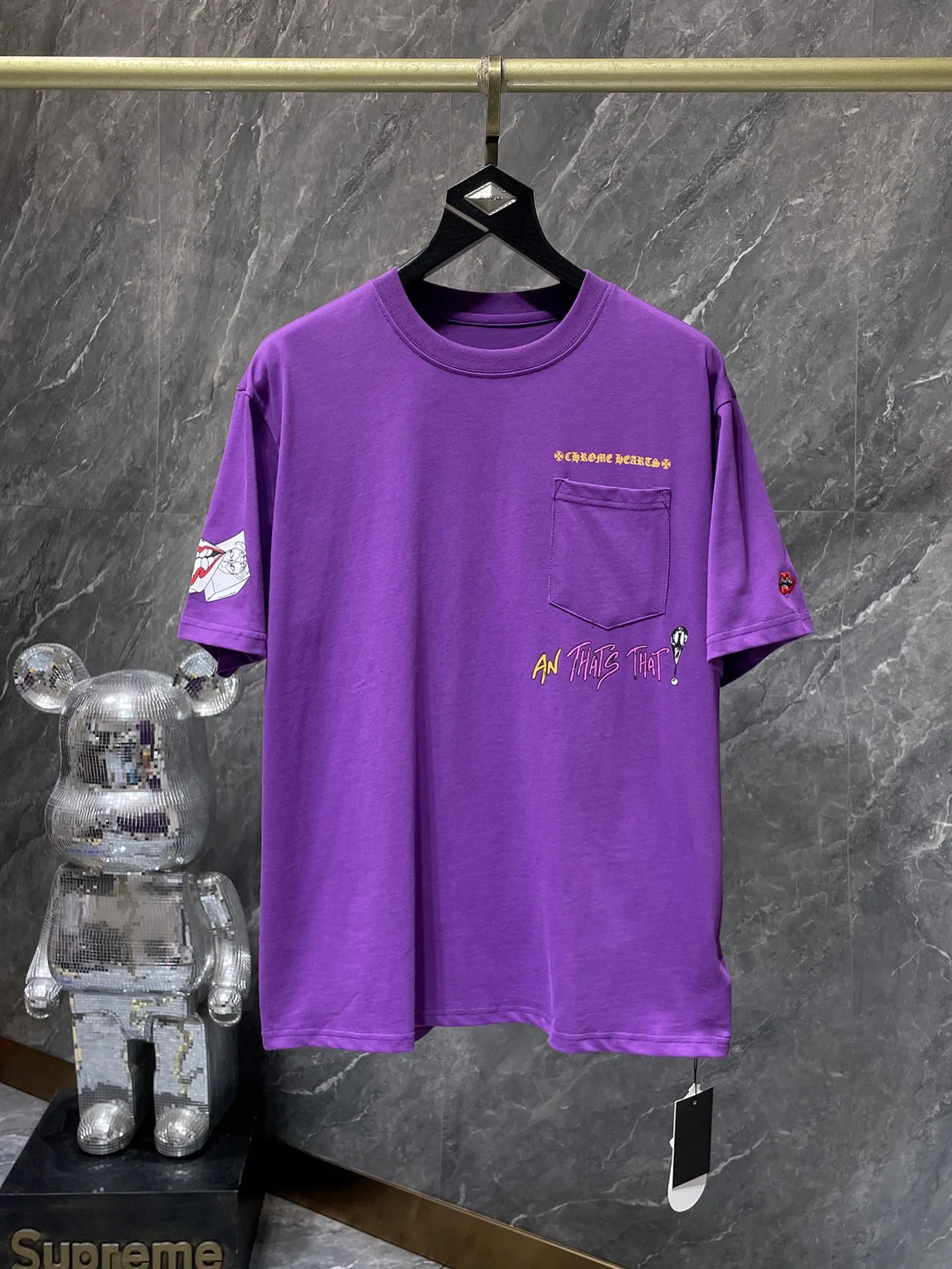 P130 New in summer Chrome Hearts 25ss High weight, environmentally friendly and high-quality top-quality fabric 260g~270g Chrome Matty Boy purple short-sleeved counter synchronization 1:1 replica version Recommended color: purple